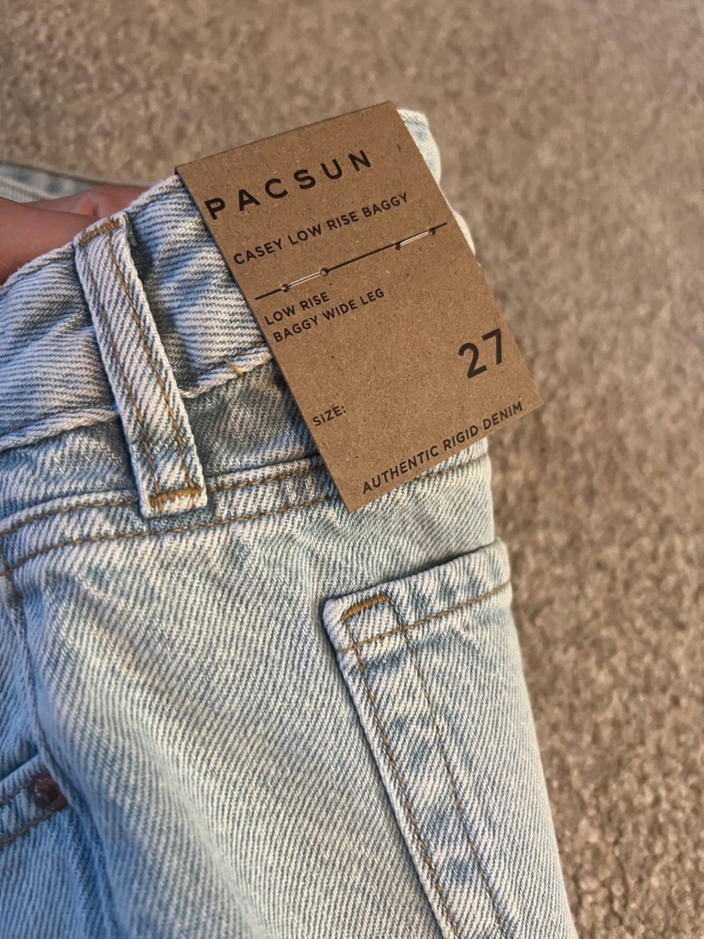 PacSun Light Blue Casey Low Rise Baggy Wide Leg Jeans
